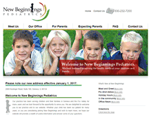 Tablet Screenshot of newbeginningspeds.com